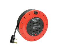 Kenable 4 Gang Round Mains Extension Lead Reel With Thermal Cut-Out Garden/diy 10M