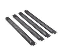 kenable 1U Vented Blanking Plate for 19 inch Server Rack Data Cabinet - Steel Construction - Black - 4 Pack