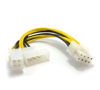Kenable 4 Pin Atx & 4 Pin Lp4 Molex To 8 Pin Eps Power Adapter Cable