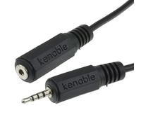 kenable 4 Pole 3 Bands 2.5mm Male to Female Jack Extension AV Cable Lead 0.5m