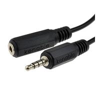 kenable 4 Pole TRRS 3 Band 3.5mm Jack Plug to 3.5mm Socket Extension Cable 2m [2 metres]