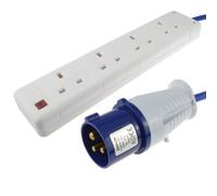 kenable 4 Way 16A Motorhome/Caravan/Camping Mains Electric Hook Up Extension Lead 5m [5 metres]