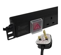 kenable 4 Way PDU Power Distribution Unit 19 Inch Rack Mount Horizontal 1U with UK Plug and Sockets Switched 13A 1.8m