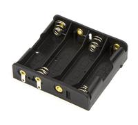 kenable 4 x AA Battery Holder Black Plastic Housing with Solder Terminals for DIY Electronics Projects and Battery Powered Devices