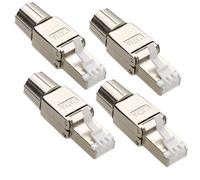 Kenable 40Gig Idc Rj45 Connector For Cat6A Solid Cable Tool-Less Plastic Clip (4 Pack)