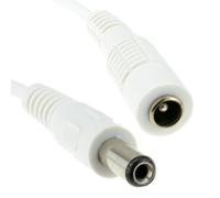 kenable 5.5 x 2.1mm DC Power Plug to Socket CCTV Extension Cable 15m White