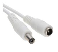 Kenable 5.5 X 2.1mm Dc Power Plug To Socket Cctv Extension Cable 3M White