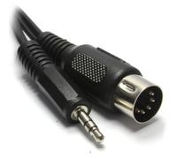 kenable 5 Pin DIN Plug to 3.5mm Jack Stereo Audio Cable Pure Copper Conductors Black 1m