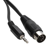kenable 5 Pin DIN Plug to 3.5mm Stereo Jack Audio Cable Pure Copper Conductors Black 1.5m