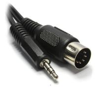kenable 5 Pin DIN Plug to 3.5mm Jack Stereo Audio Cable Pure Copper Conductors 2m Black