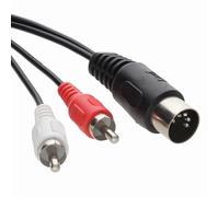 kenable 5 Pin Male Din Plug to 2 x RCA Phono Male Plugs Audio Cable 1.2m [1.2 metres]