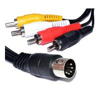 kenable 5 Pin DIN Male to 4 RCA Phono Male Audio Cable for Vintage Amplifiers Speakers 1.2m Black