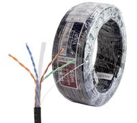 kenable 50m Cat6 CCA Outdoor Ethernet Cable Reel Black