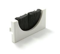 kenable 50mm x 25mm Cable Entry 180 Brush Plate/Insert for Face Plates White [25x50 Brush Plate]