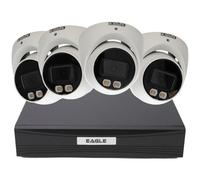 Kenable 5Mp 8 Channel Dvr & 4 X Full-Colour View Turret Cameras With Mic Cctv Kit White