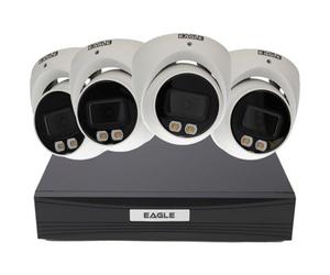 Kenable 5Mp 8 Channel Dvr & 4 X Full-Colour View Turret Cameras With Mic Cctv Kit White