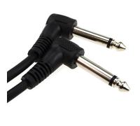 kenable 6.35mm Right Angle Mono Jack Guitar Cable 90 Degree Angled Instrument Lead for Keyboards Synths Audio Equipment Black 5m