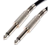 kenable 6.35mm Guitar Cable Low Noise Instrument Lead Nickel Plated Connectors Spring Strain Relief Helical Shield 1/4 Inch Jack to Jack Black 5m