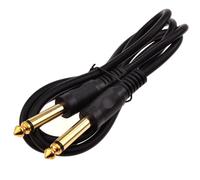 kenable 6.35mm Mono Jack Cable Guitar Instrument Patch Lead Gold Plated Contacts Copper Braid Shielding Black 1m