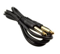 kenable 6.35mm Mono Jack Cable Guitar Instrument Patch Lead Gold Plated Contacts Shielded 1/4 inch Black 2m