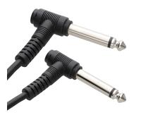 kenable 6.35mm Mono Jack Guitar Cable Right Angle 90 Degree Audio Lead for Instruments Keyboard Synth 3m Black