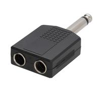 kenable 6.35mm Mono Jack Plug to Twin 6.35mm Mono Jack Socket Splitter Adapter