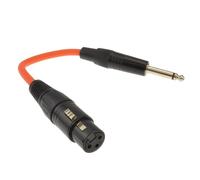 kenable 6.35mm Mono Jack Plug to XLR 3 Pin Socket Adapter Cable Orange 20cm