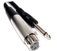 kenable 6.35mm Mono Jack Plug to XLR Socket Microphone Cable 6m [6 metres]