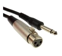 kenable 6.35mm Mono Jack Plug to XLR Socket Microphone Cable for Studio Recording and Live Sound - 3m Black