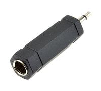 kenable 6.35mm Mono Jack Socket to 3.5mm Mono Jack Plug Audio Adapter Nickel