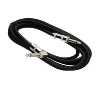 Kenable 6.35mm Right Angle Mono Braided Instrument Cable Black Guitar Lead 3M