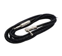 kenable 6.35mm Right Angle Mono Guitar Cable Braided Instrument Lead for Electric Guitar Bass Keyboard Amp Black & Blue 3m