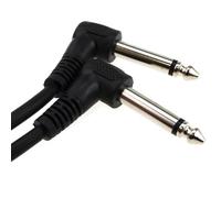 kenable 6.35mm Right Angle Mono Jack Guitar Cable 90 Degree Angled Instrument Lead for Keyboards Synths Audio Equipment Black 5m