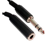 Kenable 6.35mm Screened Stereo Jack Extension Audio Cable Coiled 6M