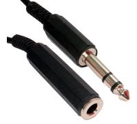 kenable 6.35mm Screened Stereo Jack Extension Audio Cable COILED 6m [6 metres]