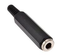 kenable 6.35mm Stereo Inline Solder Terminal Female Socket Adapter & Strain