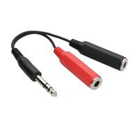 kenable 6.35mm Stereo Jack Plug to Twin 6.35mm Mono Sockets 15cm