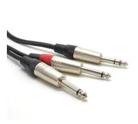 Kenable 6.35mm Stereo Jack Plug To Twin Mono 6.35mm Jacks Audio Cable 3M