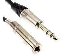 kenable 6.35mm TRS Jack Extension Cable Stereo Jack Plug to Socket Audio Lead 6m Black