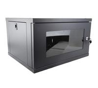 kenable FLAT PACK Wall Mounted Data Cabinet for 19 inch Network Rack Small 6U 450mm Black