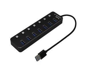Kenable 7 Port Usb 3.1 Gen 1 Hub With Switches 5Gbps With Over Current Spike Protection
