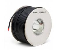 kenable 75 Ohms RG6U Coaxial Sky Satellite Cable Reel 100m Lead Black