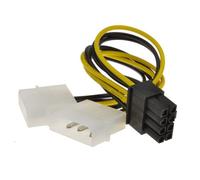 Kenable 8 Pin Pci Express Pcie Power Cable From Dual 4 Pin Molex Lp4 Adapter