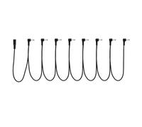 kenable 8 Way Guitar Pedal Daisy Chain Power Splitter Cable | Right Angle 5.5x2.1mm DC Plugs | 9V Center Negative | 22AWG Copper Wire | 30cm Branches | Black
