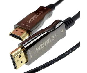 kenable Active Optical HDMI Cable 4K 60Hz HDR 18Gbps 2160p Ultra Slim Fibre Optic AOC 15m Black