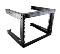 Kenable Assured | Wall Mount 19-Inch Open Frame Server Rack | 2U, 4U, 6U Network & AV Equipment Rack with 300-500mm Adjustable Depth Rails | Heavy-Duty Steel for Patch Panel & Switch (6U)
