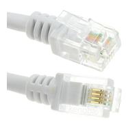 kenable ADSL 2+ High Speed Broadband Modem Cable RJ11 to RJ11 2m WHITE [2 metres]