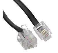 kenable ADSL Broadband Modem Cable RJ11 to RJ11 Phone Socket to Router Flat Black 30m
