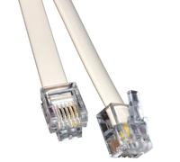 kenable ADSL Broadband Modem Cable RJ11 to RJ11 Phone Socket to Router White 5m [5 metres]