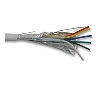 kenable Alarm Security Cable 6 Core Screened CCA 0.2mm² White PVC Sheath Stranded Tinned Copper 100m